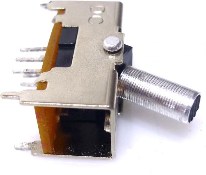 Schalter (Kanal) RRM-502 6-Pin Knopf silber innen Schwarz