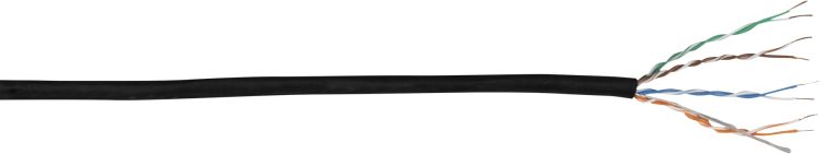 DAP-Audio CAT5e U/UTP LAN Cable Spule 305 m, schwarz