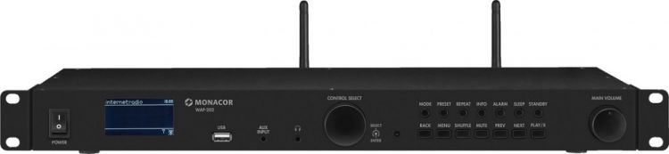 MONACOR WAP-202 Internetradio, FM-RDS- und DAB+-Tuner, MP3-Spieler, Bluetooth