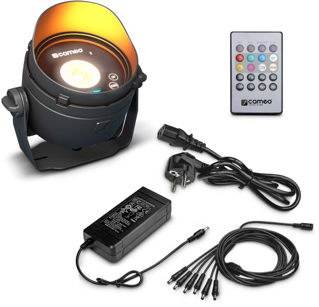 Cameo DROP® B1 SET - Akkubetriebenes Outdoor Mini Uplight inkl. Netzteil