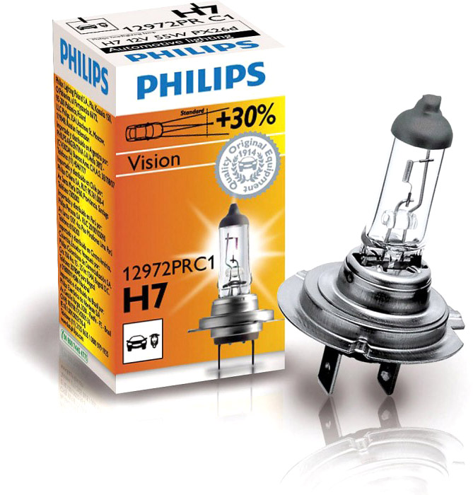 Philips Autolampe H4 Vision C1 60/55W 12V P43t-38 12342PRC1 - günstig bei  LTT