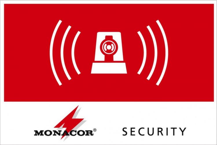 MONACOR ALARM-LABL/IS Aufkleber Alarm 120x80mm, In