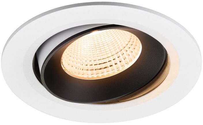 SLV NUMINOS® MOVE L, Deckeneinbauleuchte weiß/schwarz 2700 K 55°