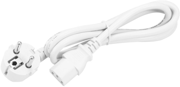OMNITRONIC Kaltgeräte Netzkabel 3x1,0 1,2m ws