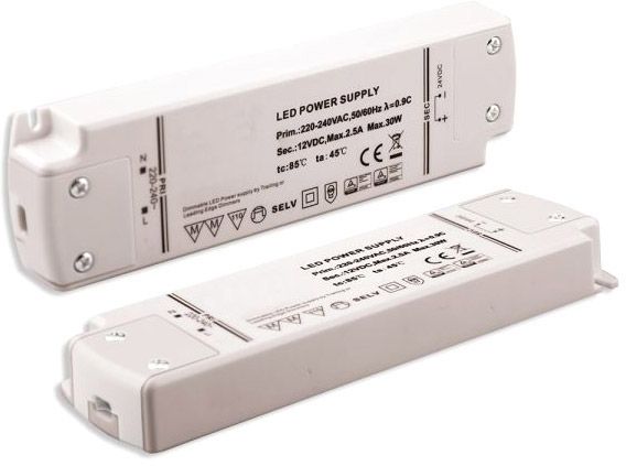 ISOLED LED Flexband-Trafo 12V/DC, 0-30W, dimmbar (Spannungssenke), SELV