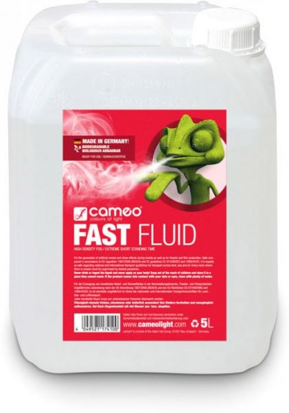 Cameo FAST FLUID 5L Nebelfluid mit sehr hoher Dichte und sehr kurzer Stand