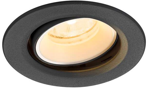SLV NUMINOS® MOVE XS, Deckeneinbauleuchte, 3000 K, 20°, IP20, rund, schwarz / weiß