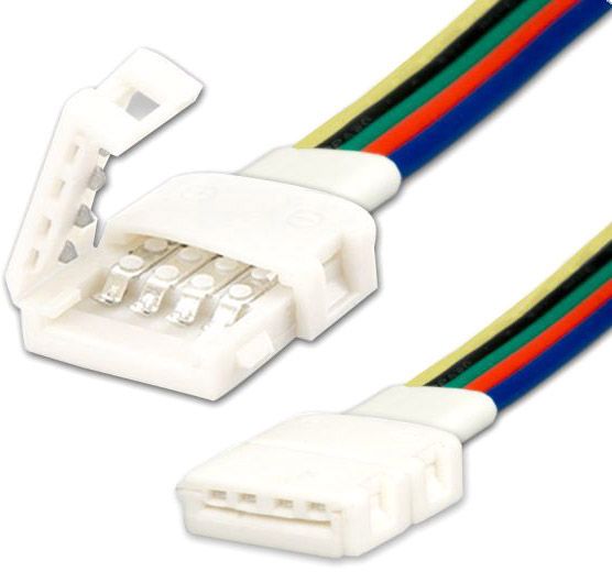 ISOLED Clip-Verbinder mit Kabel (max. 5A) für 5-pol. IP20 Flexstripes mit Breite 12mm
