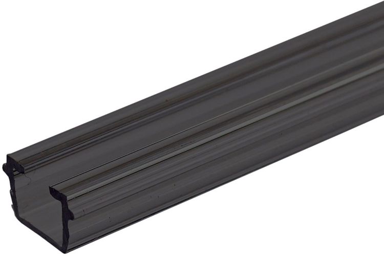 ISOLED Gardinen-Inlay schwarz transluzent, Innenformat B=9.7 H=6.5mm Schlitz 6mm, 200cm