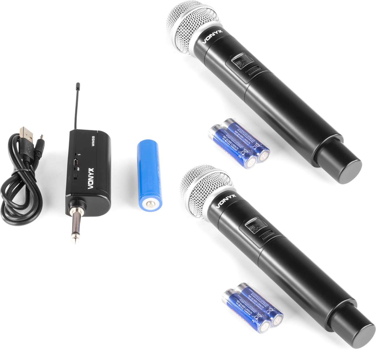 Bietrun UHF Drahtlos Mikrofon Dual Handmikrofon Aus Metall 50M Kabellos