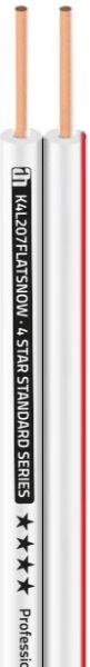 Adam Hall Cables 4 STAR L 207 FLAT SNOW - Lautpsprecherkabel 2 x 0,75 mm² Flat, weiß