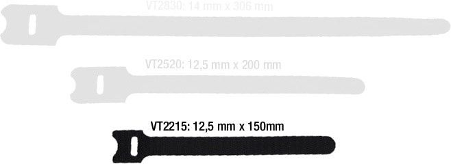 Adam Hall Accessories VT 2215 Klett Kabelbinder 150 x 22 mm schwarz
