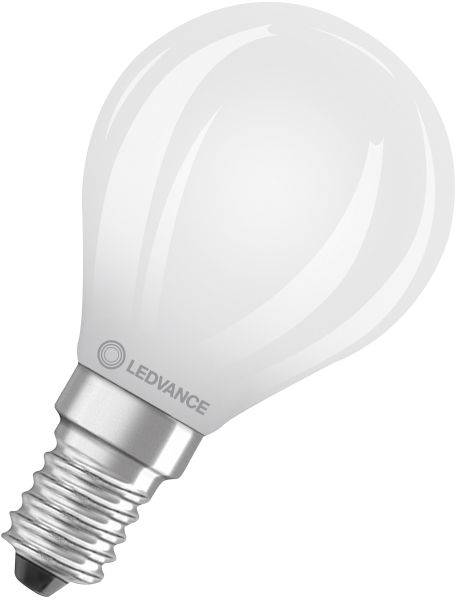 LEDVANCE LED Classic P 40 Glühfaden Energieeffizienzklasse A S 2,2 W 827 matt E14