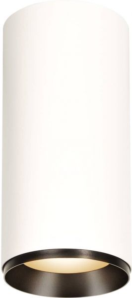 SLV NUMINOS® XL PHASE, Deckenaufbauleuchte weiß / schwarz 36W 3000K 24°