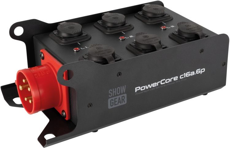 SHOWGEAR PowerCore c16a.6p 6x Power Pro True – 1x CEE 16 A (5P)