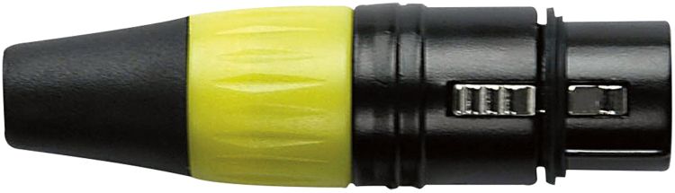 DAP XLR 3p. Verbinder female, Schwarz Gelb
