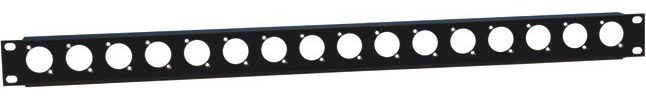 Adam Hall 19" Parts 872225 19" U-Rackblende 1 HE mit Zugentlastung für 16