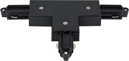 Right T-Connector, with power entry  Black (RAL9004)