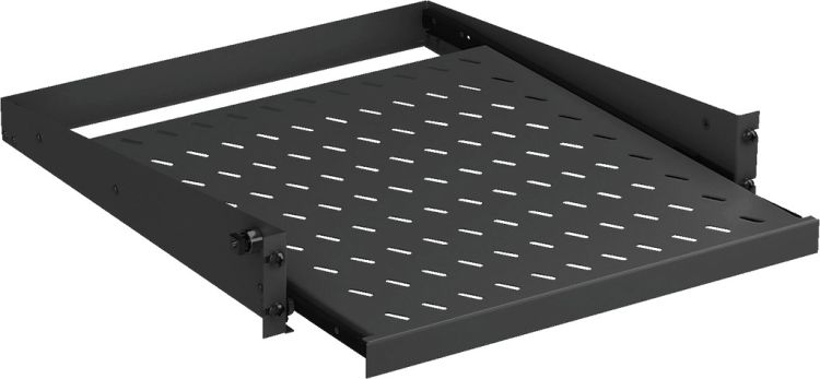 MONACOR RCB-2/SW Ausziehbarer Stellboden für den Rackeinbau, 2 HE