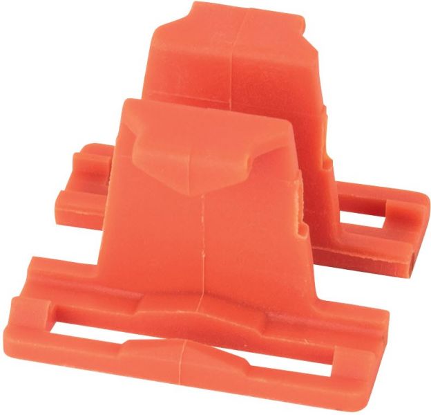 Showgear Mounting clip double for 4-pin and 5-pin cable connector Rojo