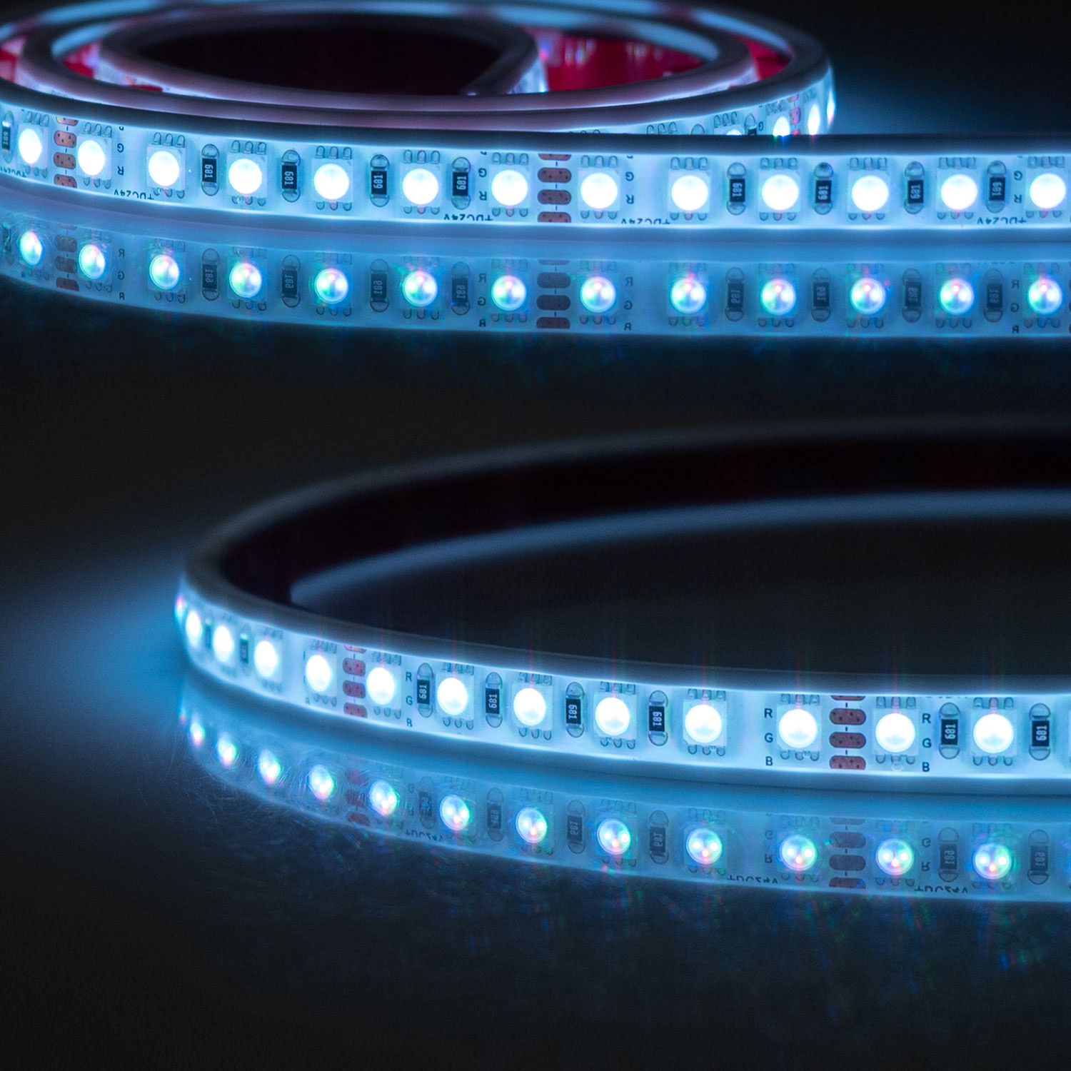 ISOLED LED AQUA RGB PU ruban linéaire, 24V, 14,4W, IP68, 120 LED/m - à ...