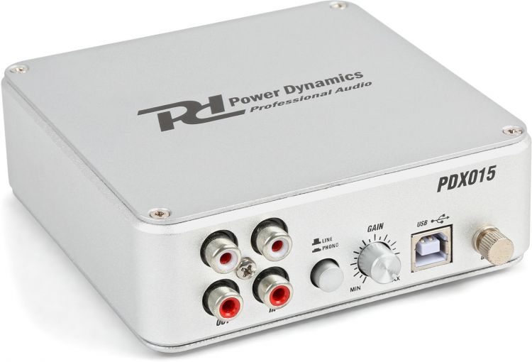 Power Dynamics PDX015 USB-Phono-Vorverstärker mit Software