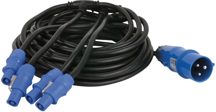 DMT Power Kabel CEE - Powercon - 12 m 4x Powercon Ausgänge