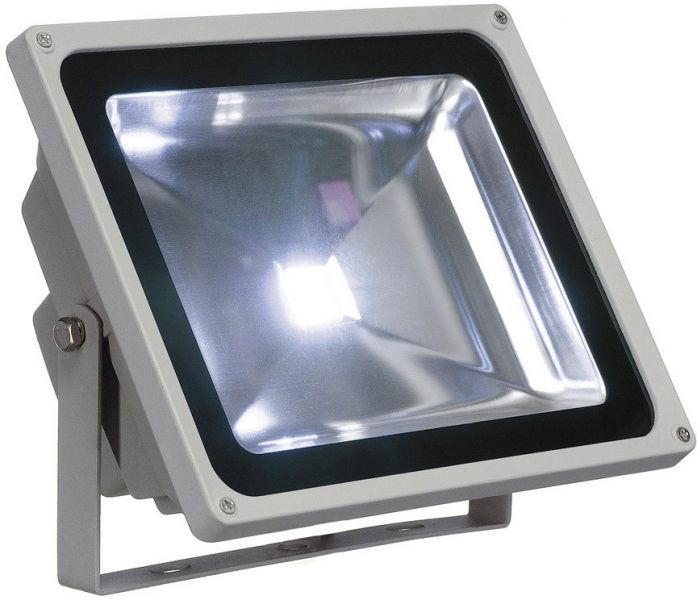 SLV LED OUTDOOR BEAM, silbergrau, 50W, weiss, 100°, IP65