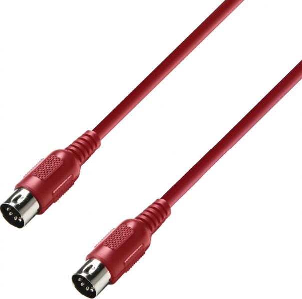 Adam Hall Cables 3 STAR MIDI 0300 RED - MIDI Kabel 3 m rot