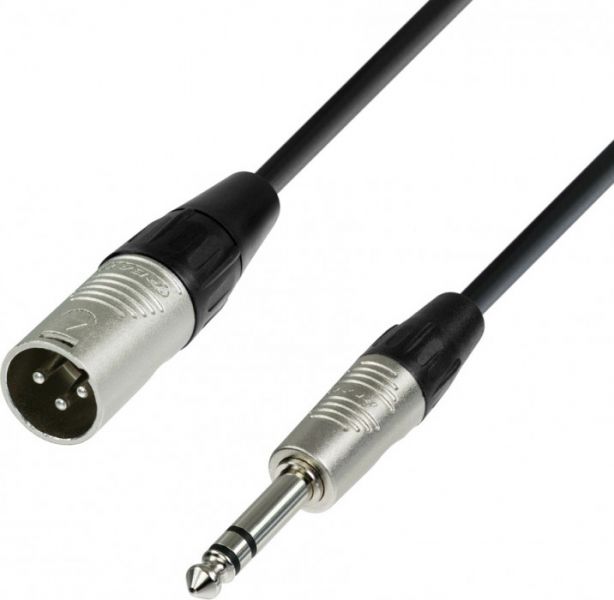 Adam Hall Cables K4 BMV 0060 Mikrofonkabel REAN XLR male auf 6,3 mm Klinke