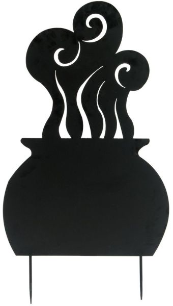 EUROPALMS Silhouette Metall Hexentopf, 100cm