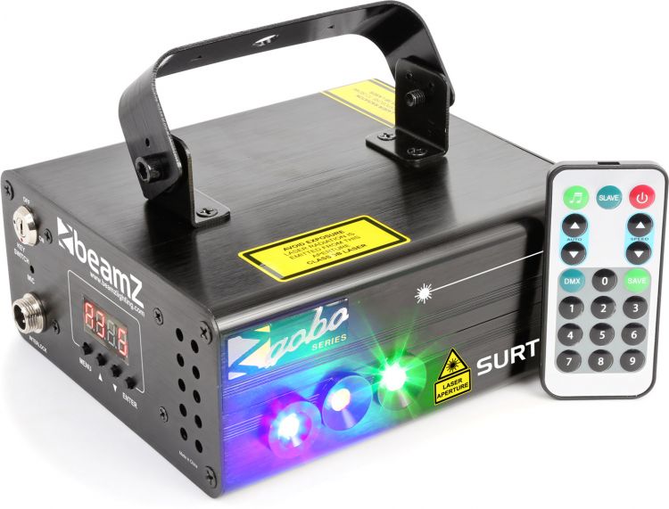 beamZ Surtur II Doppellaser RG Gobo DMX IRC 3W Blaue LED