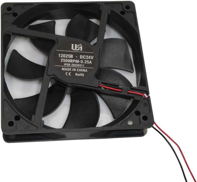 Lüfter 24V/0,10A 120x120x25mm LED IP Mega PIX Strobe 714 Swing (12025B-DC24V)