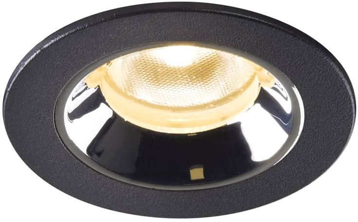 SLV NUMINOS® XS, Deckeneinbauleuchte schwarz / chrom 3000K 40°