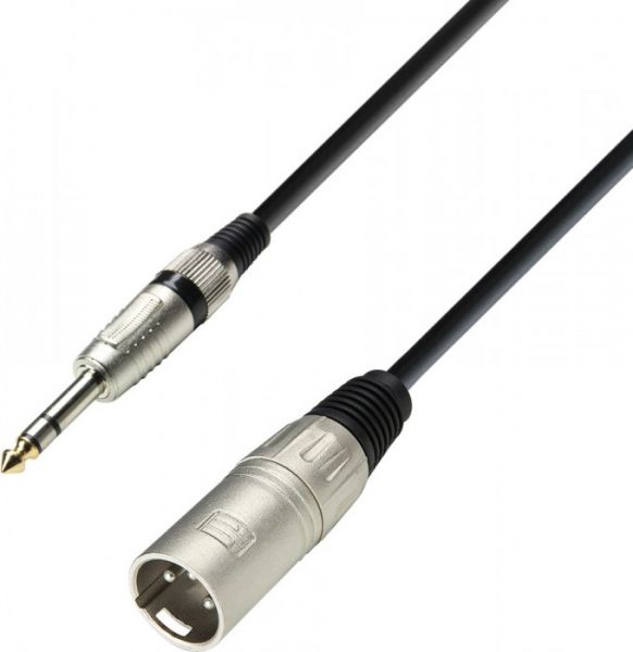 Adam Hall Cables K3 BMV 0600 Mikrofonkabel XLR male auf 6,3 mm Klinke ster