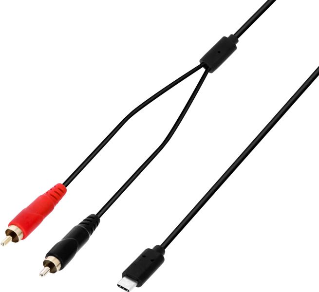 Adam Hall Cables 3 STAR Y CC USB-C 0300 - USB-C Y-Kabel | 2 x Cinch Male x USB-C | 3 m