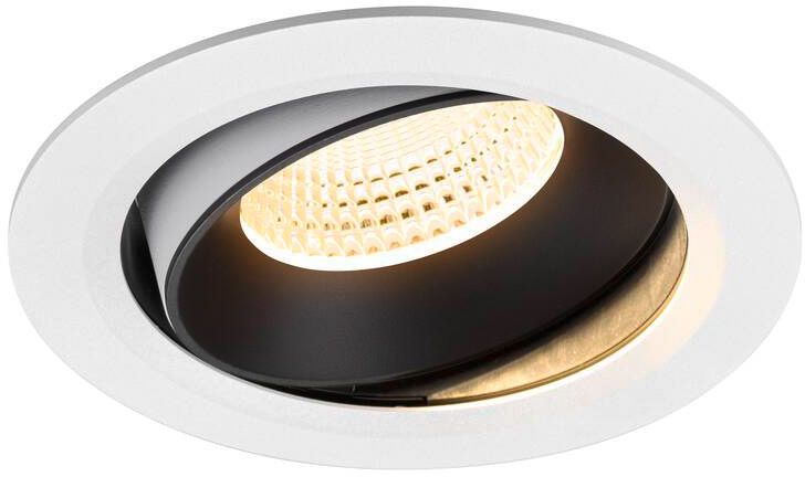 SLV NUMINOS® MOVE XL, Deckeneinbauleuchte weiß/schwarz 3000 K 55°