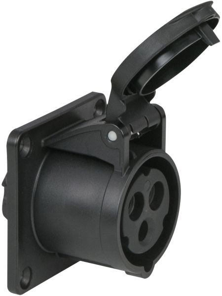 Showtec CEE 16A 240V 3p Sockel weiblich - Schwarz, IP44