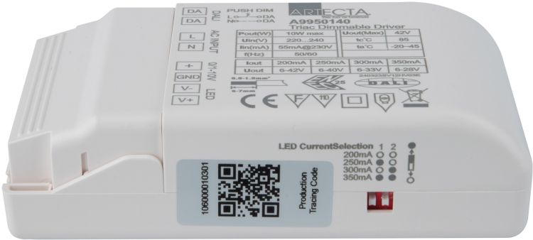 Artecta LED-Treiber Universal 10 W Konstantstrom dimmbar mit DALI, Push, Triac und 0/1-10 V
