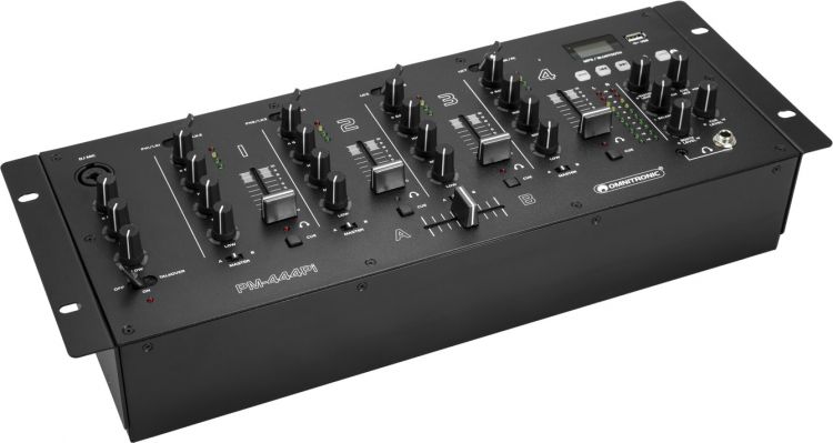OMNITRONIC PM-444Pi 4-Kanal-DJ-Mixer mit Player & USB-Interface