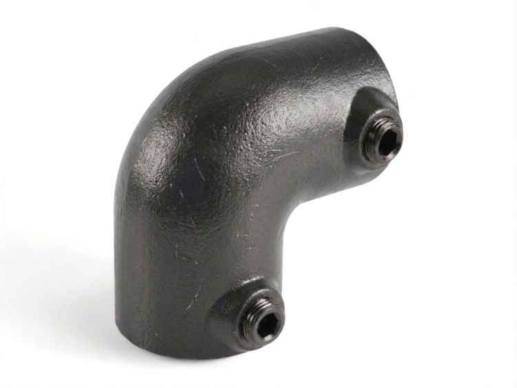 Riggatec Rohrverbinder Bogen 90° für 48,3 mm Rohr in Schwarz