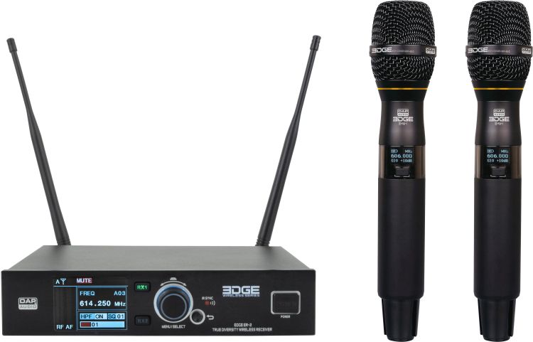 DAP-Audio EDGE EHS-2 Kabelloses Doppel-Handmikrofon-Set - 610-670 MHz