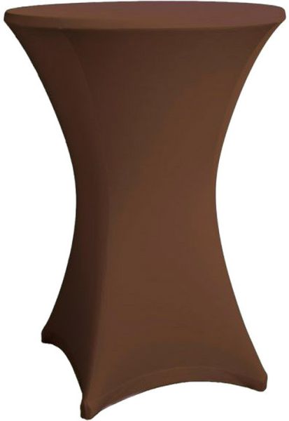 Stehtisch Husse braun für 80-86 cm Durchmesser Stretch