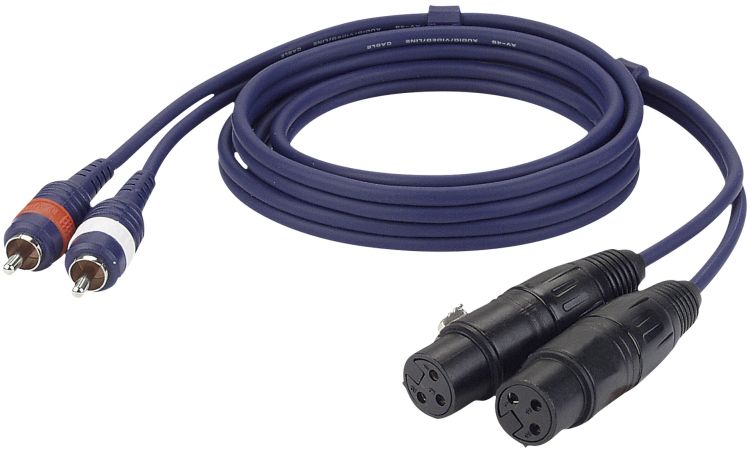 DAP FL25 - 2 RCA Male L/R > 2 XLR/F 3 p.  1,5 m