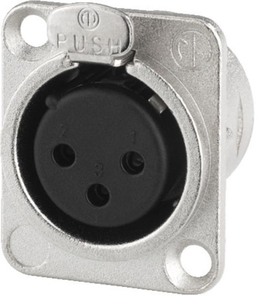 NC-3FDL1 NEUTRIK-XLR-Einbaubuchse, 3-polig
