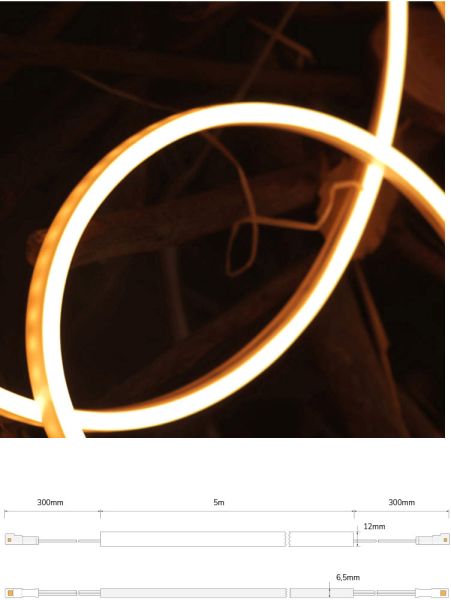ISOLED LED NeonPRO Flexband 0612, 24V, 8W, IP68, 2700-5700K weißdynamisch, 240 LED/m