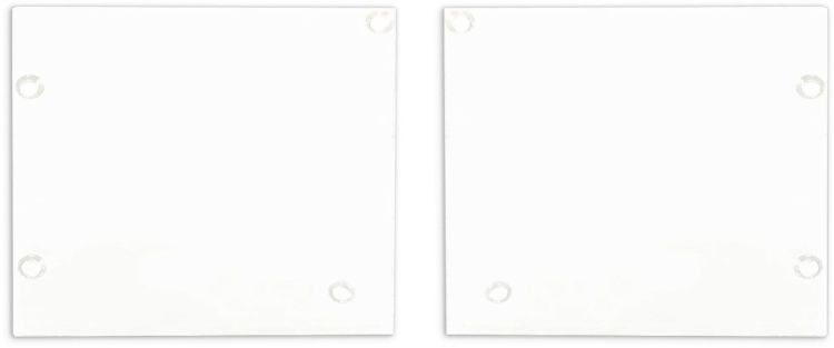 ISOLED Endkappe Alu EC127 für Curtain10 ONE mit VISOR, 1 Paar (links & rechts), weiß