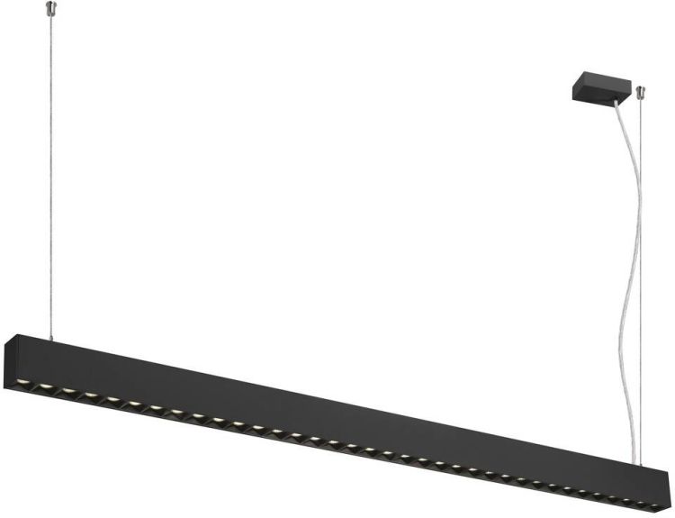 SLV GLENOS® PRO, Pendelleuchte, 1,5m, DALI, UGR16, Pendellänge 210 cm, 4000K, 75°, schwarz