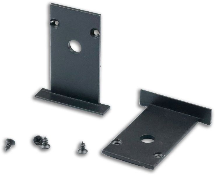 ISOLED Track48 Endkappe für Einbauschiene, schwarz, 2 Stück
