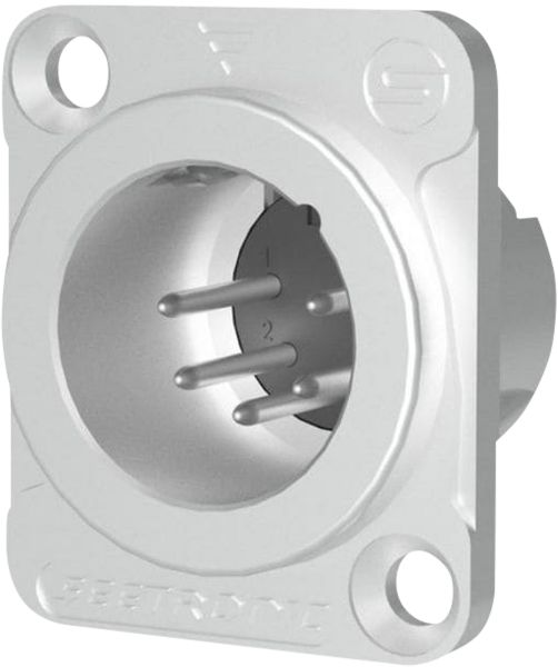 SEETRONIC XLR 5P-Chassis – Stecker, silberne Kontakte – Gehäuse aus Nickel